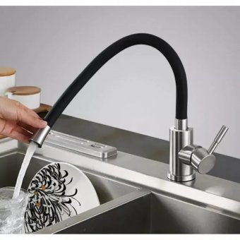 Baterie de Bucatarie cu Pipa Flexibila, Inox SUS304, Satinat