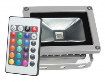 Proiector LED RGB 10W alimentare 220 - 230 V cu Telecomanda