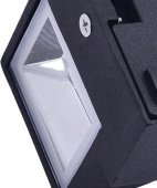 Aplica LED de Exterior si Interior, 2 Surse x 5W, IP65, ABS, Negru, 3000K