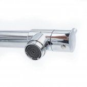 Baterie Bucatarie cu Dus Extractibil, Inox si Alama Crom
