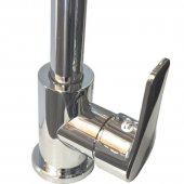 Baterie Bucatarie Inox, Crom, Pipa Rotativa, Inalta