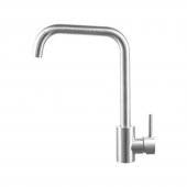 Baterie Bucatarie Monocomanda Pipa Pivotanta Cartus Ceramic Inox Satinat Racorduri Kit Fixare Incluse