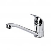 Baterie Bucatarie si Baie Monocomanda, Pipa Pivotanta, Crom Lucios, Cartus Ceramic 40 mm