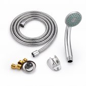 Baterie Cada Crom Lucios - Set Complet cu Pipa Pivotanta de 25cm, Para, Furtun si Excentrice Incluse