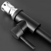 Baterie Lavoar cu Pipa Rotativa, Negru, Inox SUS304