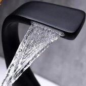 Baterie Lavoar Monocomanda Alama Sanitara Negru Racorduri incluse