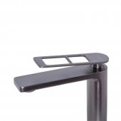 Baterie Lavoar Monocomanda Cartus Ceramic Alama Sanitara Gri Satin Racorduri si Kit Fixare Incluse