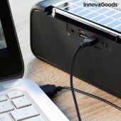 Difuzor bluetooth cu incarcare solara, radio, hands-free, Intrare USB, AUX, microSD  si lanterna LED InnovaGoods