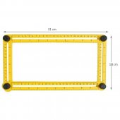 Echer - Rigla, multi-unghiulara 31 x 18 Cm, Material ABS