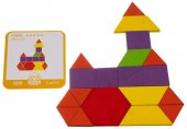 Joc Puzzle educativ cu figuri geometrice si cartonase