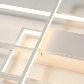 Lustra LED cu telecomanda LANDYN 71W, lumina Rece/Calda/Neutra, Dimabila, Alb