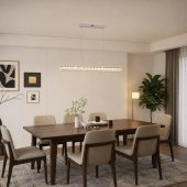 Lustra LED cu Telecomanda, Liniara, Dimabila, Lumina Calda/Neutra/Rece, Alb