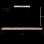 Lustra LED cu Telecomanda, Liniara, Dimabila, Lumina Calda/Neutra/Rece, Alb