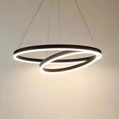 Lustra LED suspendata Amelia, 4000K, 31W, 30x49cm, Negru, Inaltime Reglabila