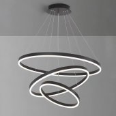 Lustra LED suspendata Pagano, 46W, 4000K, 30x40x49cm, Negru, Inaltime Reglabila