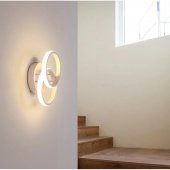 Lustra LED VERTEX CIRCULARA 24W, 2 Cercuri, lumina Rece/Calda/Neutra, Alb