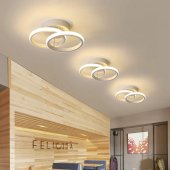Lustra LED VERTEX CIRCULARA 24W, 2 Cercuri, lumina Rece/Calda/Neutra, Alb