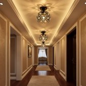 Lustra Vera, 1*E27, Negru, Metal si Cristal