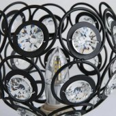 Lustra Vera, 1*E27, Negru, Metal si Cristal