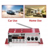 Mini amplificator auto stereo 12V 40W cu radio FM si citire USB/SD si telecomanda