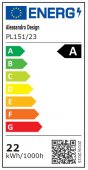 Plafoniera LED Floare 22W, 23 cm, 3000K/4000K/6000K, Alb, Lumina Reglabila