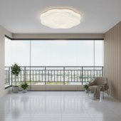 Plafoniera LED Floare 32W, 35 cm, 3000K/4000K/6000K, Alb, Lumina Reglabila
