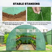 Sera Gradina 8 x 3 x 2 m, Verde, PE si Cadru din Otel