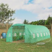 Sera Gradina 8 x 3 x 2 m, Verde, PE si Cadru din Otel