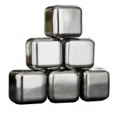 Set 6 Cuburi din Inox pentru Racire Bauturi