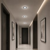 Spot LED ORBITA 5W, Rotund, Lumina Rece 6000K + RGB, Incastrat, Alb