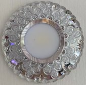 Spot LED ORBITA Model 2, 5W, Rotund, Lumina Rece 6000K + RGB, Incastrat, Alb